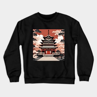 beautiful Japanese temple art Crewneck Sweatshirt